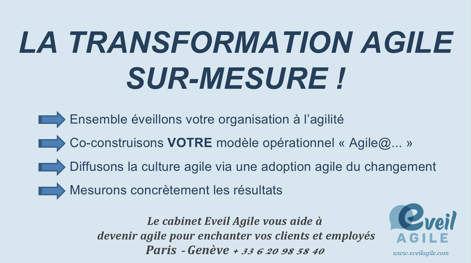 Transformation agile – Entreprise Eveil Agile